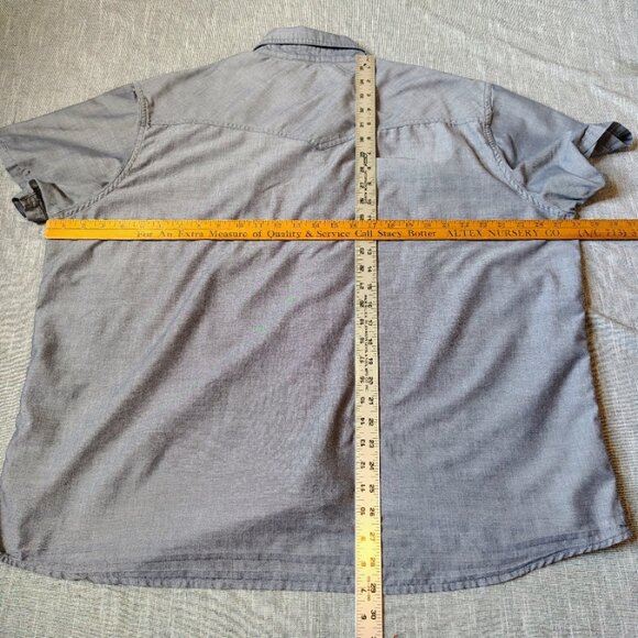 Simms Shirt Size XL Short Sleeve Pearl Snap Button Down Performance Fishing - Picture 8 of 14